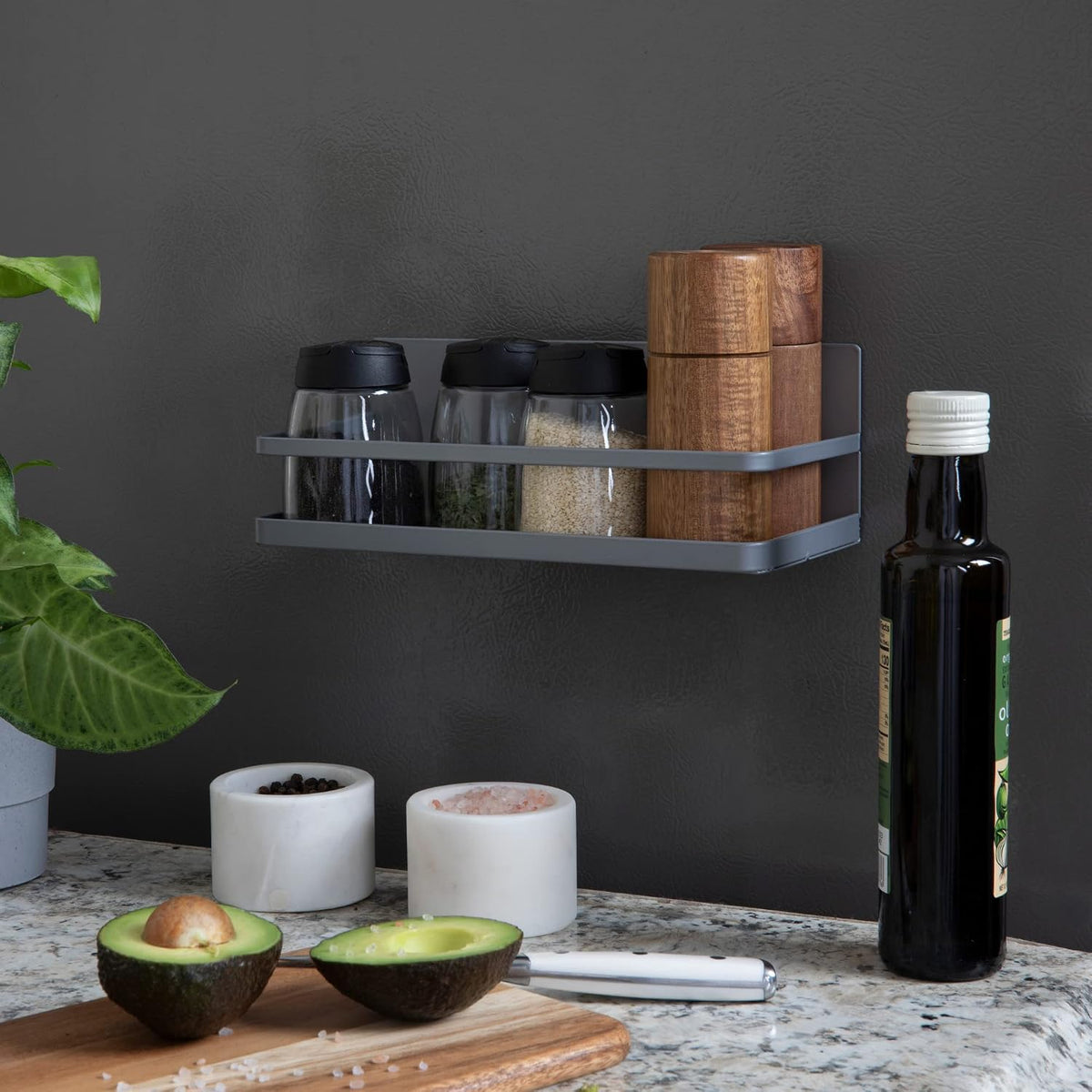 Metal Magnetic Spice Organizer, White