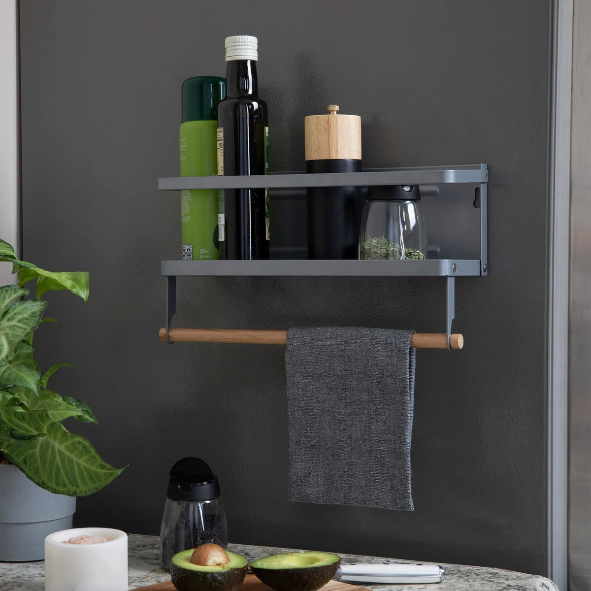 Metal Magnetic Spice Organizer, White