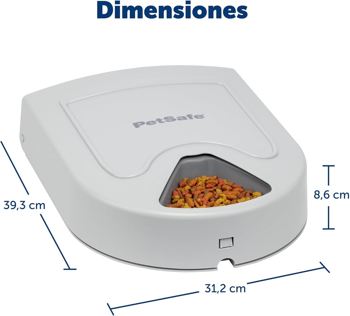 Automatic Dog Feeder, 5 Meals, 40 oz Capacity, Plastic, for Dry Food, Multiple Pets