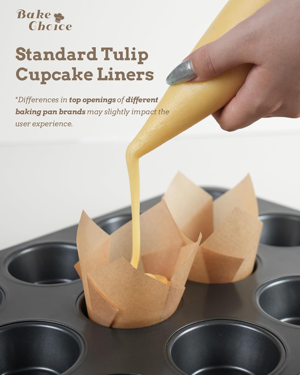 200pcs Natural Tulip Cupcake Liners for Baking Muffin Liners