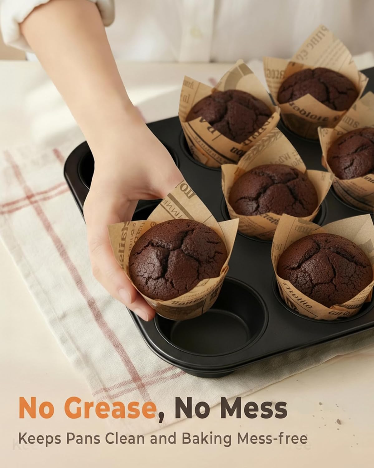 200pcs Natural Tulip Cupcake Liners for Baking Muffin Liners