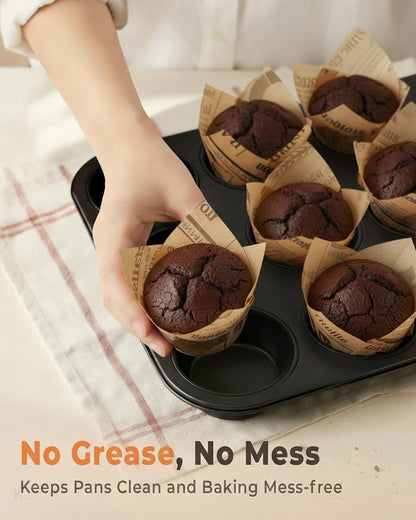 200pcs Natural Tulip Cupcake Liners for Baking Muffin Liners