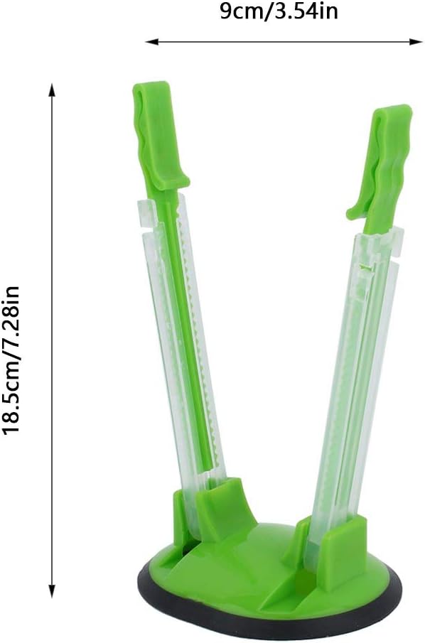 Adjustable Baggy Rack Stand for Food Prep/Ziplock Bag, Food Storage Bags Racks Holder Hand Free Storage Bag Clip for Food Prep Bag Plastic Freezer Bags Kitchen Gadget(Green)