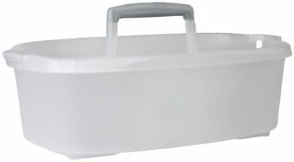 Cleaning Storage Caddy with Handle Plastic Multipurpose Organizer, Rectangle, 1.85-Gallon, Gray