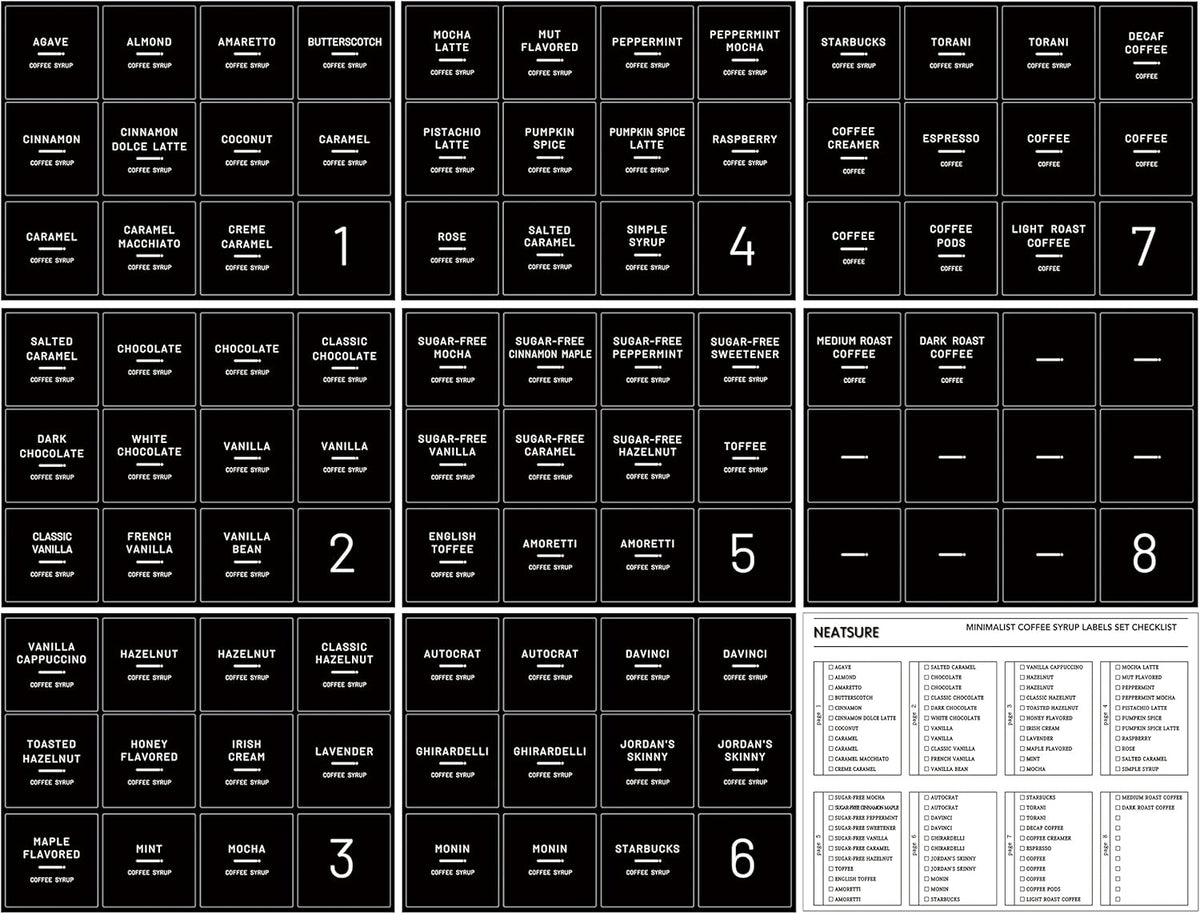 284 Pantry Labels with 112 Expiration Date Labels for Food Containers, Preprinted Stickers Booklet for Storage Bins, Minimalist Kitchen Labels for Organizing