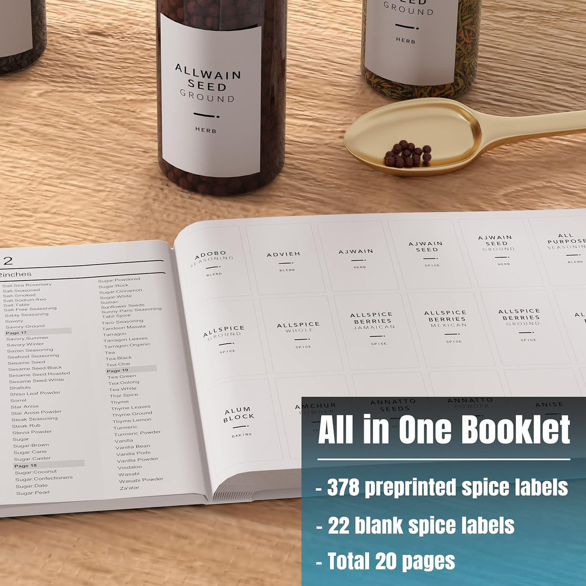 284 Pantry Labels with 112 Expiration Date Labels for Food Containers, Preprinted Stickers Booklet for Storage Bins, Minimalist Kitchen Labels for Organizing
