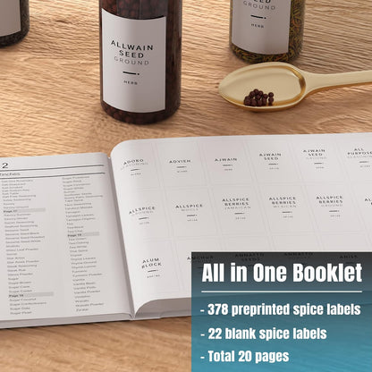 284 Pantry Labels with 112 Expiration Date Labels for Food Containers, Preprinted Stickers Booklet for Storage Bins, Minimalist Kitchen Labels for Organizing