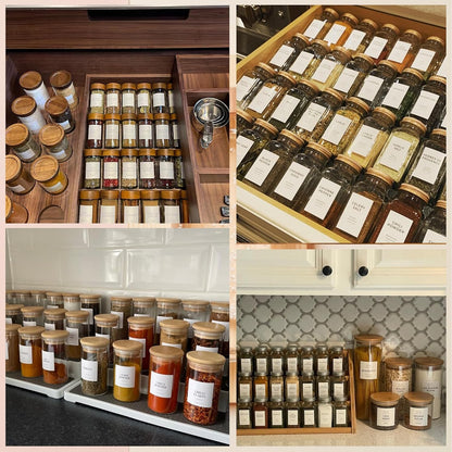 288 Pantry Labels for Food Containers, Preprinted Minimalist Waterproof Stickers for Organizing Storage Bins, Jars and Kitchen