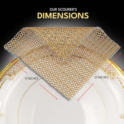 Non-Scratch Dish Scrubbers — Outlasts 7+ Sponges, Stays Odor-Free | Replace Smelly Kitchen Sponges | Non-Absorbent Mesh | Safe on Non-Stick, Cast Iron, Glass | Made in Korea Since 2012