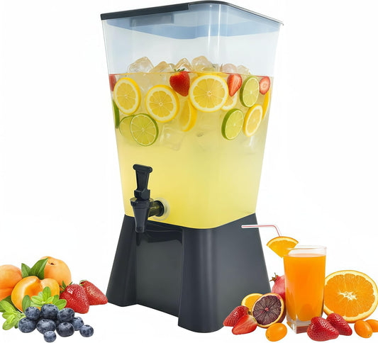 5 Gallon Beverage Dispenser with Spigot and Black Base