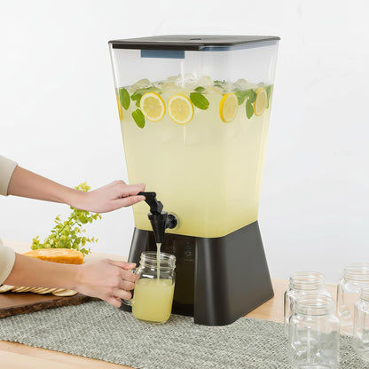 5 Gallon Beverage Dispenser with Spigot and Black Base