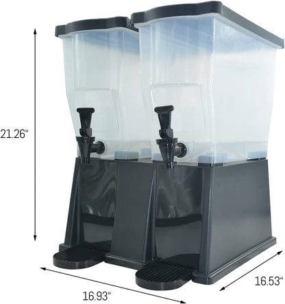 5 Gallon Beverage Dispenser with Spigot and Black Base