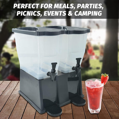 5 Gallon Beverage Dispenser with Spigot and Black Base