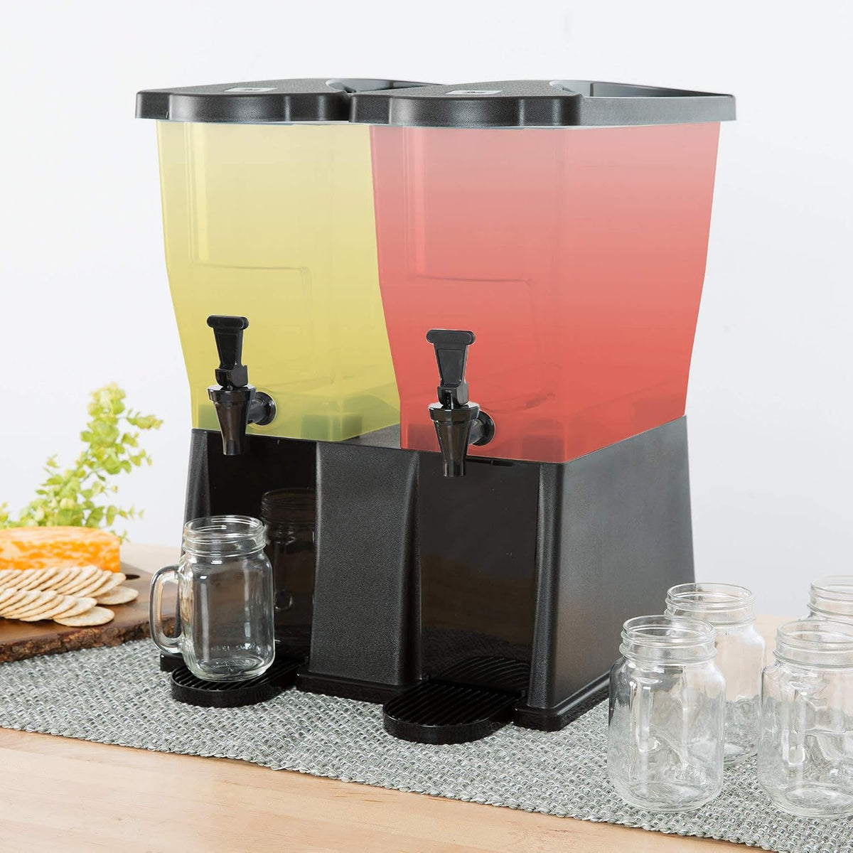 5 Gallon Beverage Dispenser with Spigot and Black Base