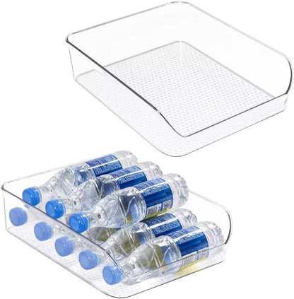 Ettori Water Bottle Organizer Refrigerator Organizer Bins and Clear Storage Bins for Fridge, Freezer, Cabinet, Cupboard, Pantry Shelf, BPA-Free