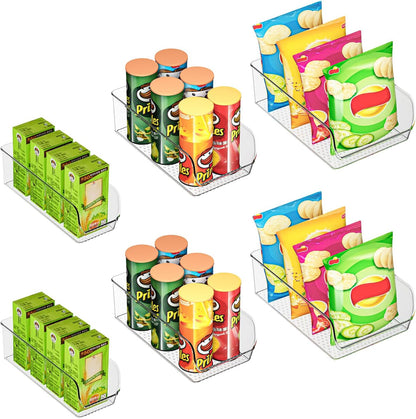 Ettori Water Bottle Organizer Refrigerator Organizer Bins and Clear Storage Bins for Fridge, Freezer, Cabinet, Cupboard, Pantry Shelf, BPA-Free