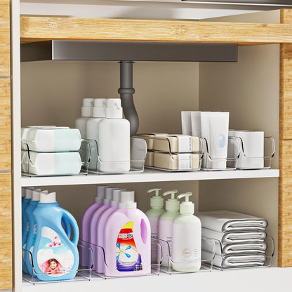 Ettori Water Bottle Organizer Refrigerator Organizer Bins and Clear Storage Bins for Fridge, Freezer, Cabinet, Cupboard, Pantry Shelf, BPA-Free