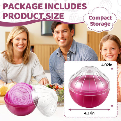 Reusable Onion Tomato Storage Containers, Transparent Rotating Lid Fridge Organizer for Fruit Vegetables, BPA-Free Dishwasher Safe Freshness Saver Keeper