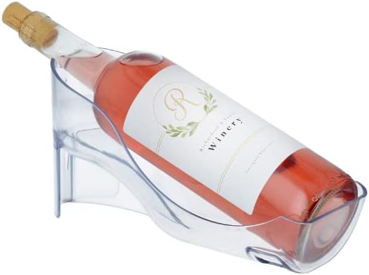– Refrigerator Wine Bottle Holder. Elegant Wine Storage, Organizer for Opened Bottles in Fridge or Table-top. Wine Rack for Standard Size and Large 1.5L Wine Bottles (750 ML)