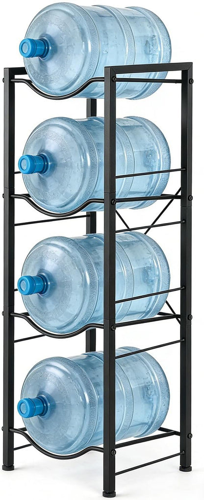 5 Gallon Water Jug Holder -5 Gallon Water Jug Stand with Storage Shelves for Kitchen, Living Room, Office (3 Tier)