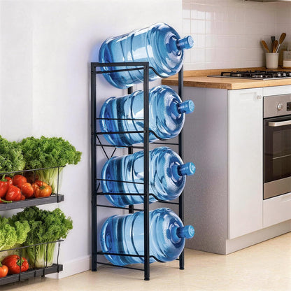 5 Gallon Water Jug Holder -5 Gallon Water Jug Stand with Storage Shelves for Kitchen, Living Room, Office (3 Tier)