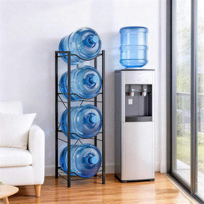 5 Gallon Water Jug Holder -5 Gallon Water Jug Stand with Storage Shelves for Kitchen, Living Room, Office (3 Tier)