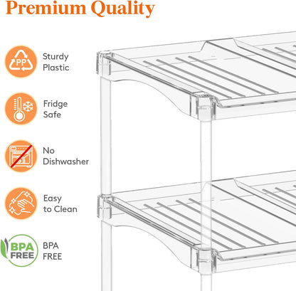 Stackable Water Bottle Organizer, Clear Tumbler Holder for Cabinet