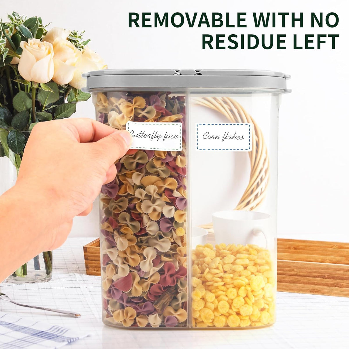 500 Removable Freezer Labels, 2 x 3 in, Waterproof Oil-Resistant Stickers | 500 waterproof freezer labels, 2 x 3 in, removable and oil-resistant for food storage, jars, containers, and organization