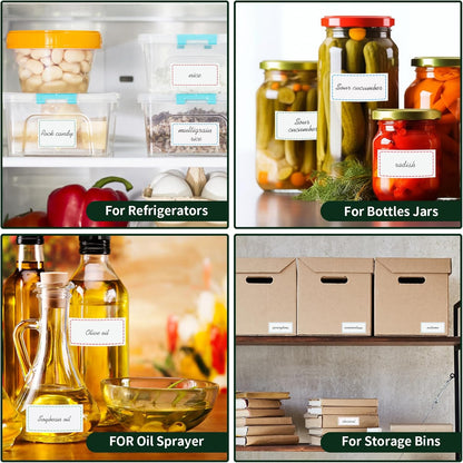 500 Removable Freezer Labels, 2 x 3 in, Waterproof Oil-Resistant Stickers | 500 waterproof freezer labels, 2 x 3 in, removable and oil-resistant for food storage, jars, containers, and organization