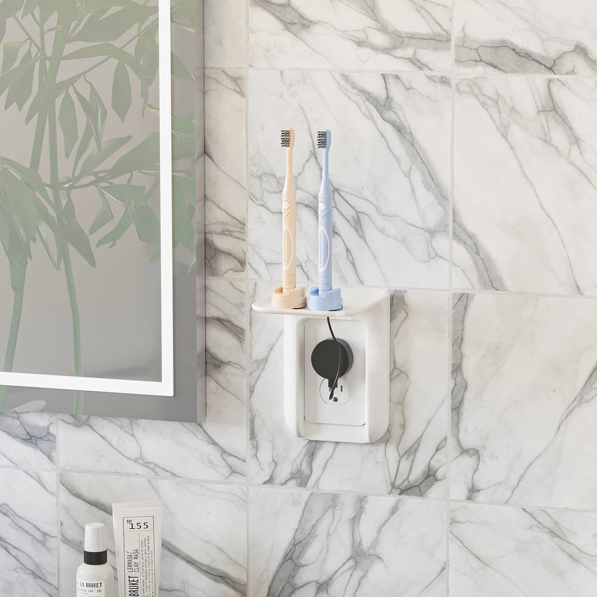 Outlet Shelf Wall Holder, Bathroom Shelf for Smart Home Decor