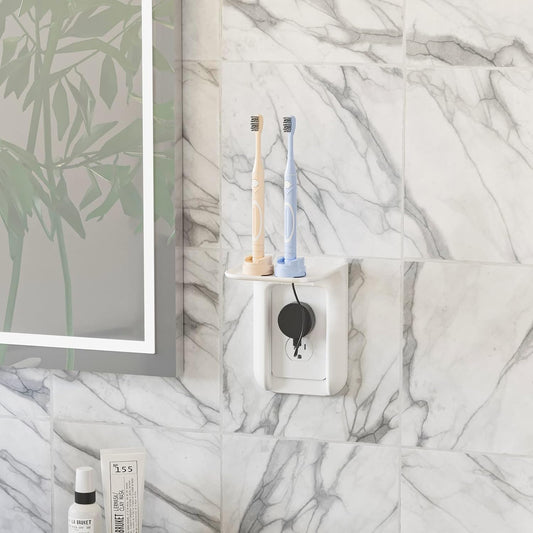 Outlet Shelf Wall Holder, Bathroom Shelf for Smart Home Decor