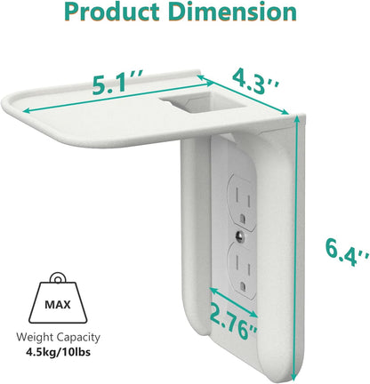 Outlet Shelf Wall Holder, Bathroom Shelf for Smart Home Decor