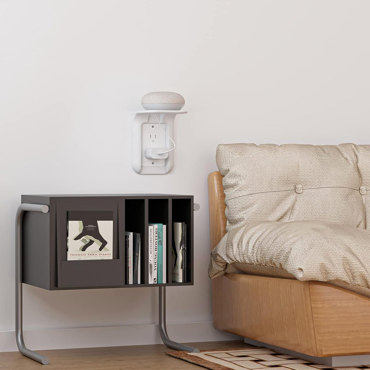 Outlet Shelf Wall Holder, Bathroom Shelf for Smart Home Decor