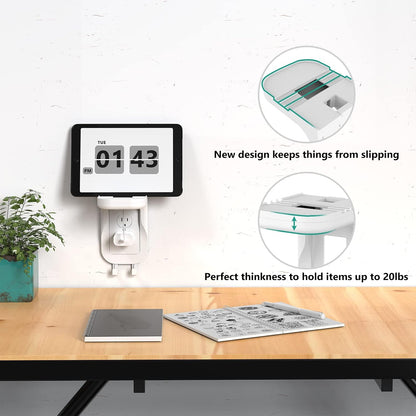 Outlet Shelf Wall Holder, Bathroom Shelf for Smart Home Decor