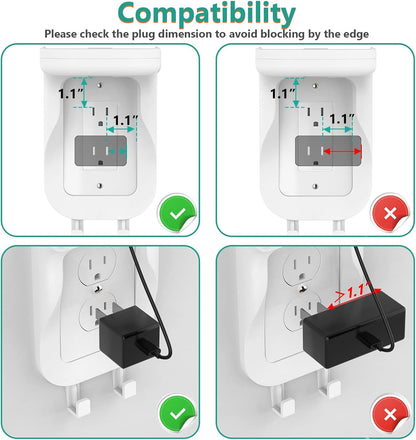 Outlet Shelf Wall Holder, Bathroom Shelf for Smart Home Decor