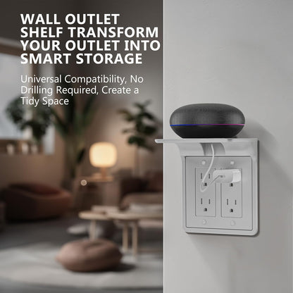 Outlet Shelf Wall Holder, Bathroom Shelf for Smart Home Decor