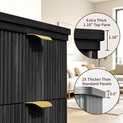 Pet Feeding Station with Storage Cabinet & 2 Elevated Bowls,Hooks,Black
