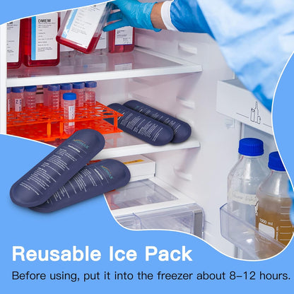 MDMAX Ice Packs for Insulin Travel Case, Reusable TSA Approved Insulin Cooler Ice Packs for Insulated Travel Medical Diabetic Supplies Storage Organizer Bag