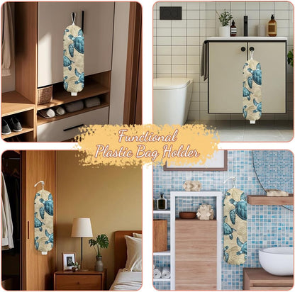 Chicken Plastic Bag Holder, Wall Mount Grocery Bag Holder | Plastic Storage bag, Pull Rope Free Adjustment, Plastic Bag Holders for Grocery Bags, Plastic Bag Dispenser for Home Kitchen