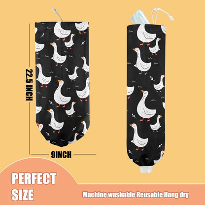 Chicken Plastic Bag Holder, Wall Mount Grocery Bag Holder | Plastic Storage bag, Pull Rope Free Adjustment, Plastic Bag Holders for Grocery Bags, Plastic Bag Dispenser for Home Kitchen