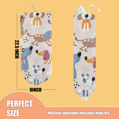 Chicken Plastic Bag Holder, Wall Mount Grocery Bag Holder | Plastic Storage bag, Pull Rope Free Adjustment, Plastic Bag Holders for Grocery Bags, Plastic Bag Dispenser for Home Kitchen