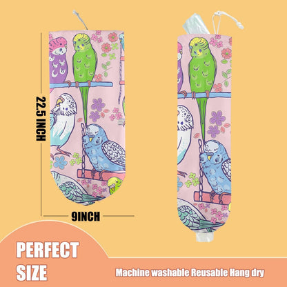 Chicken Plastic Bag Holder, Wall Mount Grocery Bag Holder | Plastic Storage bag, Pull Rope Free Adjustment, Plastic Bag Holders for Grocery Bags, Plastic Bag Dispenser for Home Kitchen