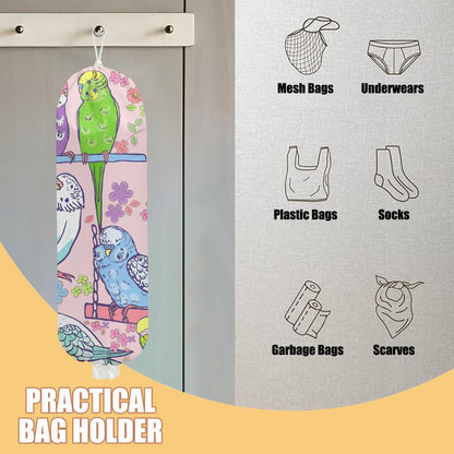 Chicken Plastic Bag Holder, Wall Mount Grocery Bag Holder | Plastic Storage bag, Pull Rope Free Adjustment, Plastic Bag Holders for Grocery Bags, Plastic Bag Dispenser for Home Kitchen