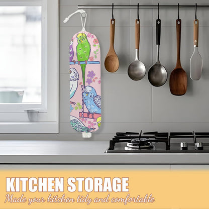 Chicken Plastic Bag Holder, Wall Mount Grocery Bag Holder | Plastic Storage bag, Pull Rope Free Adjustment, Plastic Bag Holders for Grocery Bags, Plastic Bag Dispenser for Home Kitchen