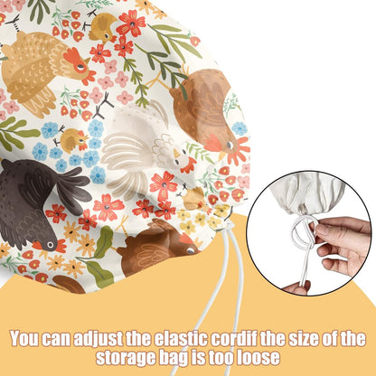 Chicken Plastic Bag Holder, Wall Mount Grocery Bag Holder | Plastic Storage bag, Pull Rope Free Adjustment, Plastic Bag Holders for Grocery Bags, Plastic Bag Dispenser for Home Kitchen