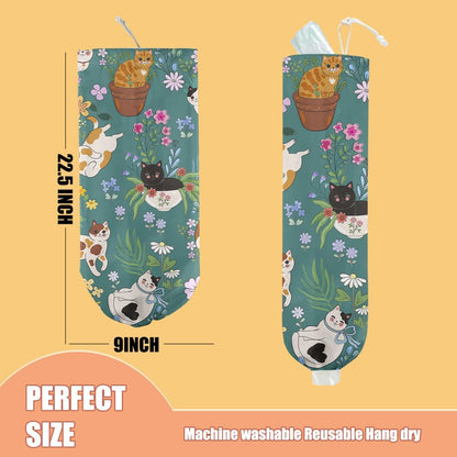 Chicken Plastic Bag Holder, Wall Mount Grocery Bag Holder | Plastic Storage bag, Pull Rope Free Adjustment, Plastic Bag Holders for Grocery Bags, Plastic Bag Dispenser for Home Kitchen