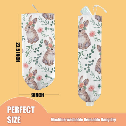 Chicken Plastic Bag Holder, Wall Mount Grocery Bag Holder | Plastic Storage bag, Pull Rope Free Adjustment, Plastic Bag Holders for Grocery Bags, Plastic Bag Dispenser for Home Kitchen