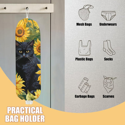Chicken Plastic Bag Holder, Wall Mount Grocery Bag Holder | Plastic Storage bag, Pull Rope Free Adjustment, Plastic Bag Holders for Grocery Bags, Plastic Bag Dispenser for Home Kitchen