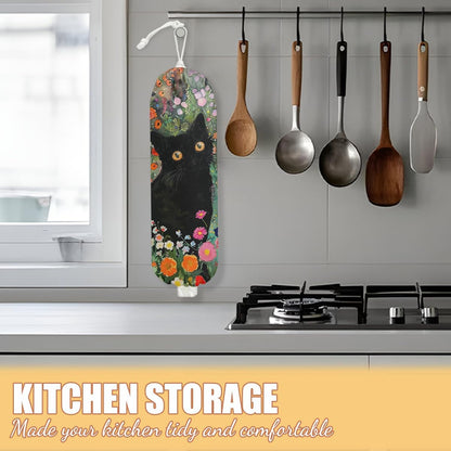 Chicken Plastic Bag Holder, Wall Mount Grocery Bag Holder | Plastic Storage bag, Pull Rope Free Adjustment, Plastic Bag Holders for Grocery Bags, Plastic Bag Dispenser for Home Kitchen