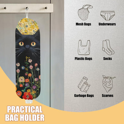 Chicken Plastic Bag Holder, Wall Mount Grocery Bag Holder | Plastic Storage bag, Pull Rope Free Adjustment, Plastic Bag Holders for Grocery Bags, Plastic Bag Dispenser for Home Kitchen